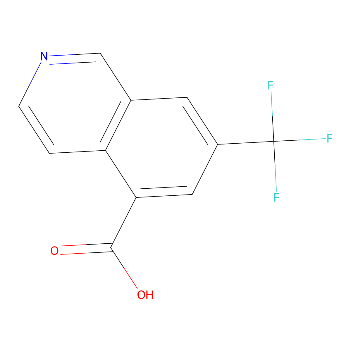 7-(Trifluoromethyl)isoquinoline-5-carboxylic acid molecular structure, CAS 2517900-98-8