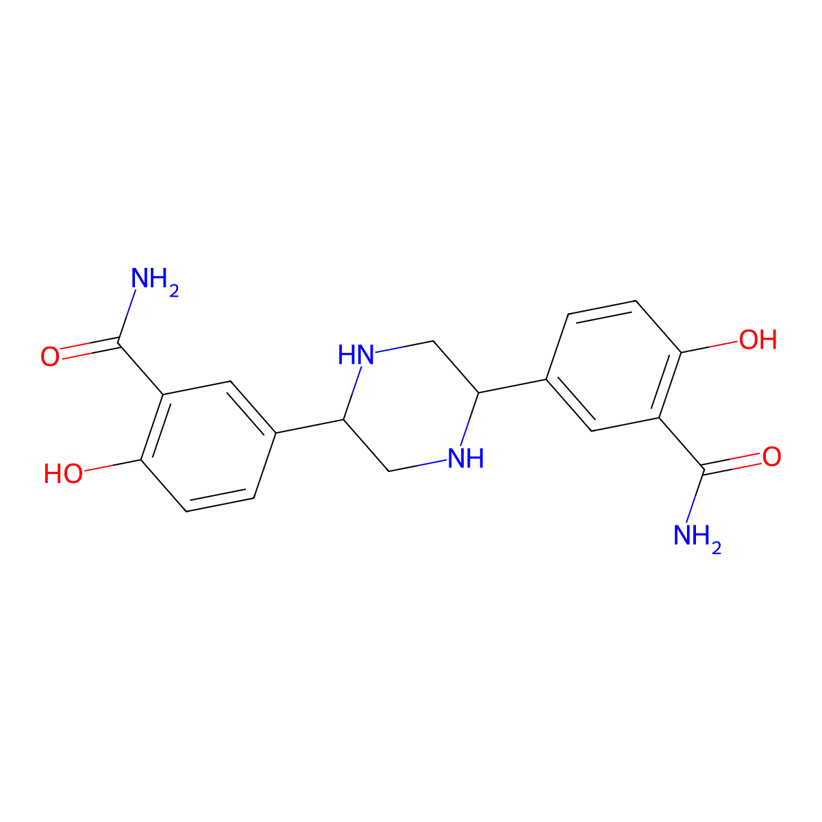 5,5'-(Piperazine-2,5-diyl)bis(2-hydroxybenzamide) molecular structure, CAS 2517940-02-0