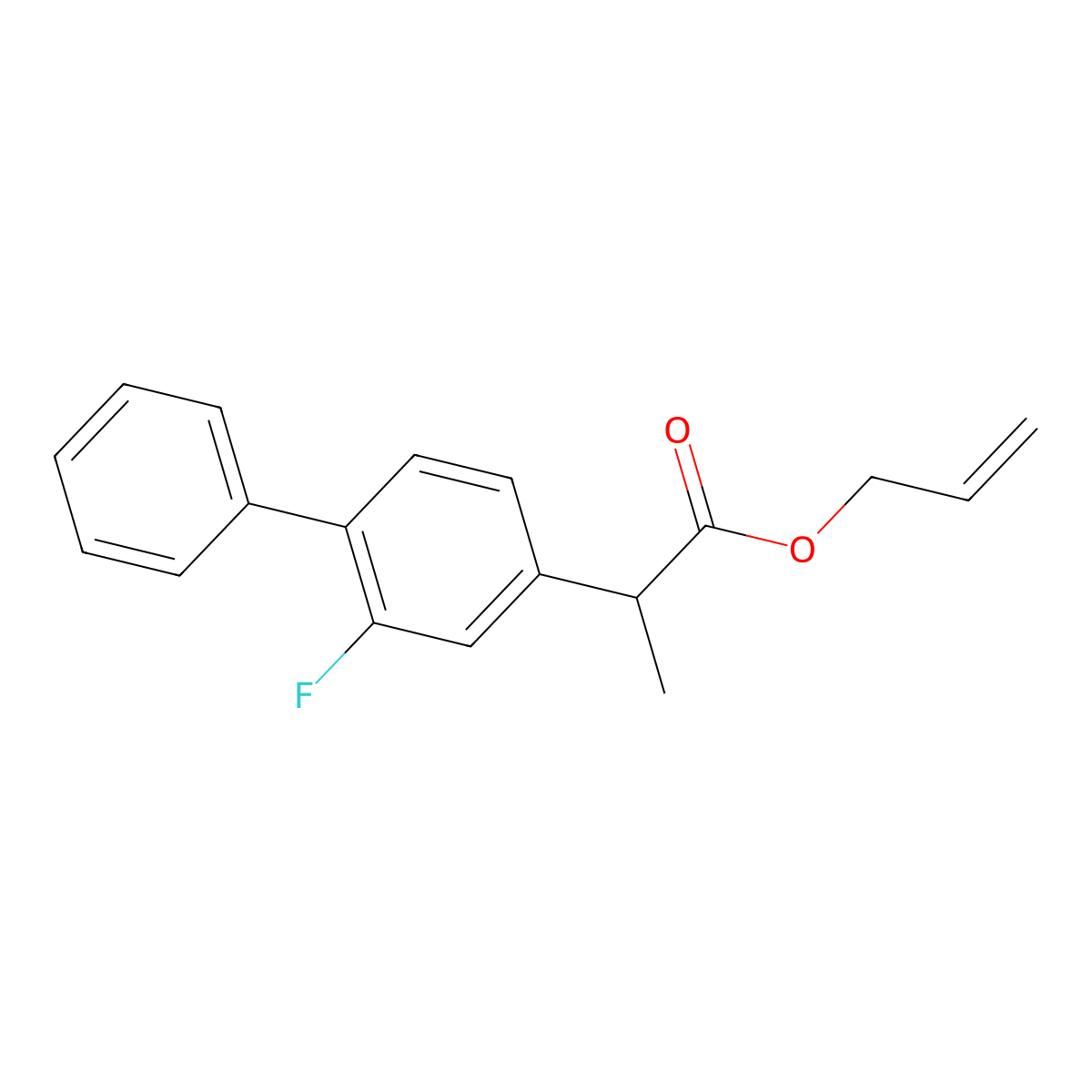 Allyl 2-(2-Fluoro-[1,1'-biphenyl]-4-yl)propanoate molecular structure, CAS 2517942-44-6