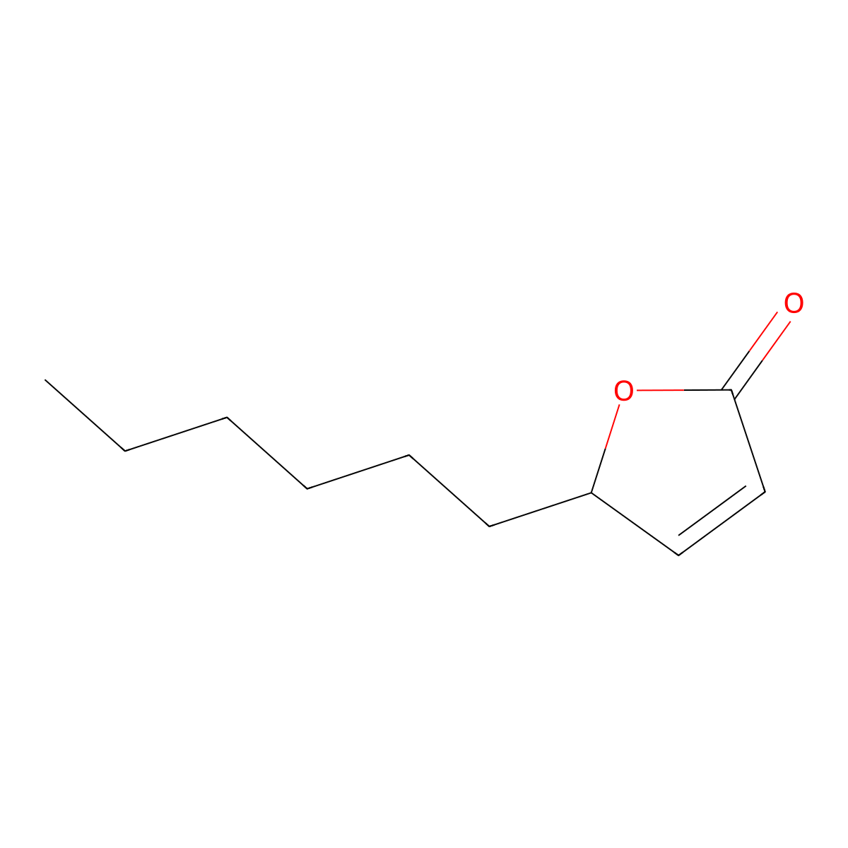 5-hexylfuran-2(5H)-one molecular structure, CAS 2518-53-8