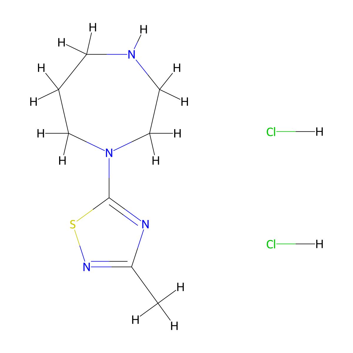 5-(1,4-Diazepan-1-YL)-3-methyl-1,2,4-thiadiazole dihydrochloride molecular structure, CAS 2518017-05-3