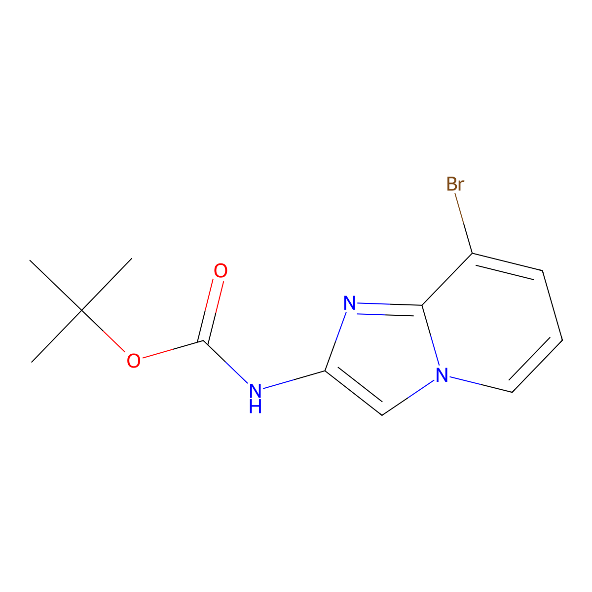 Tert-butyl (8-bromoimidazo[1,2-A]pyridin-2-YL)carbamate molecular structure, CAS 2518099-16-4