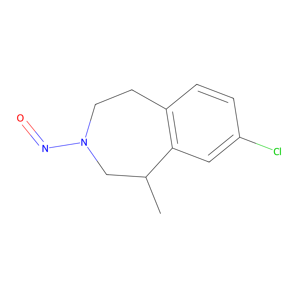 (1R)-8-chloro-1-methyl-3-nitroso-2,3,4,5-tetrahydro-1H-3-benzazepine molecular structure, CAS 2518136-84-8