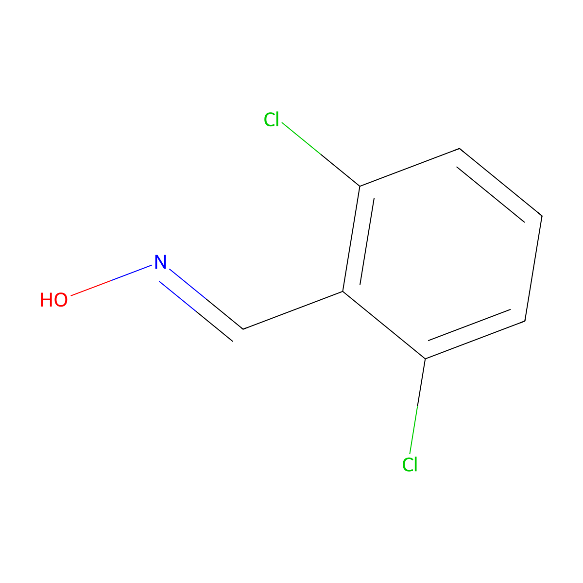 Benzaldehyde, 2,6-dichloro-, oxime molecular structure, CAS 25185-95-9
