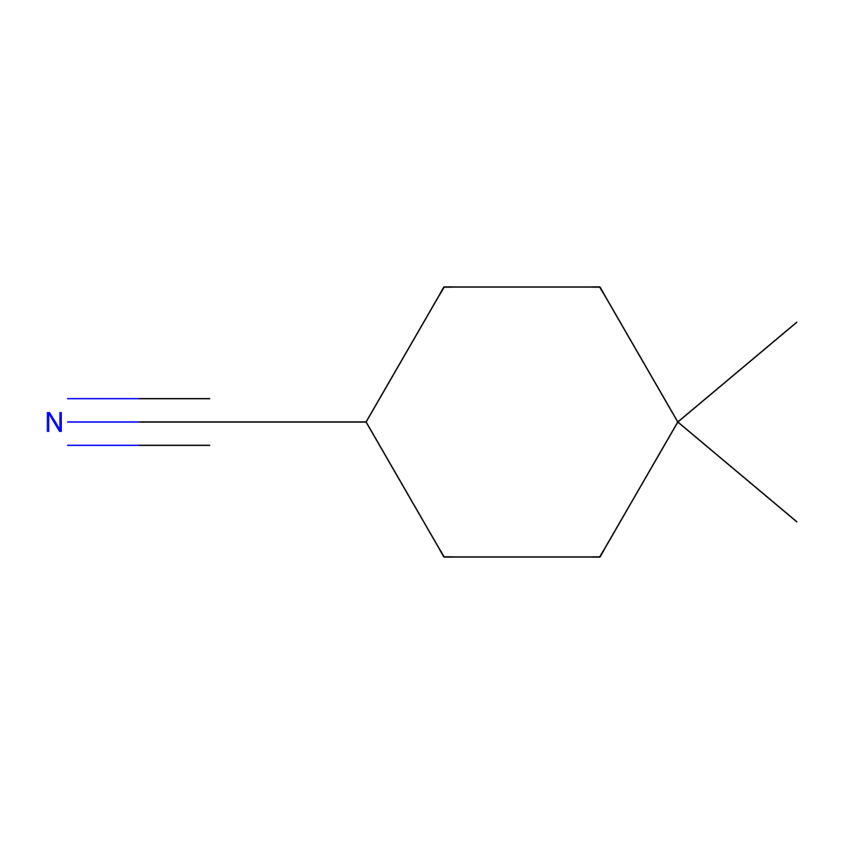 4,4-Dimethylcyclohexane-1-carbonitrile molecular structure, CAS 25186-25-8