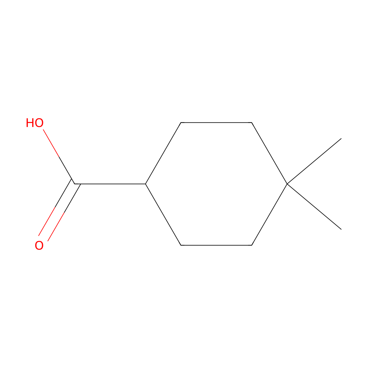 4,4-Dimethylcyclohexanecarboxylic acid molecular structure, CAS 25186-27-0