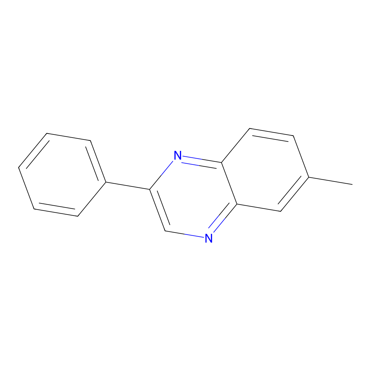 6-Methyl-2-phenylquinoxaline molecular structure, CAS 25187-18-2