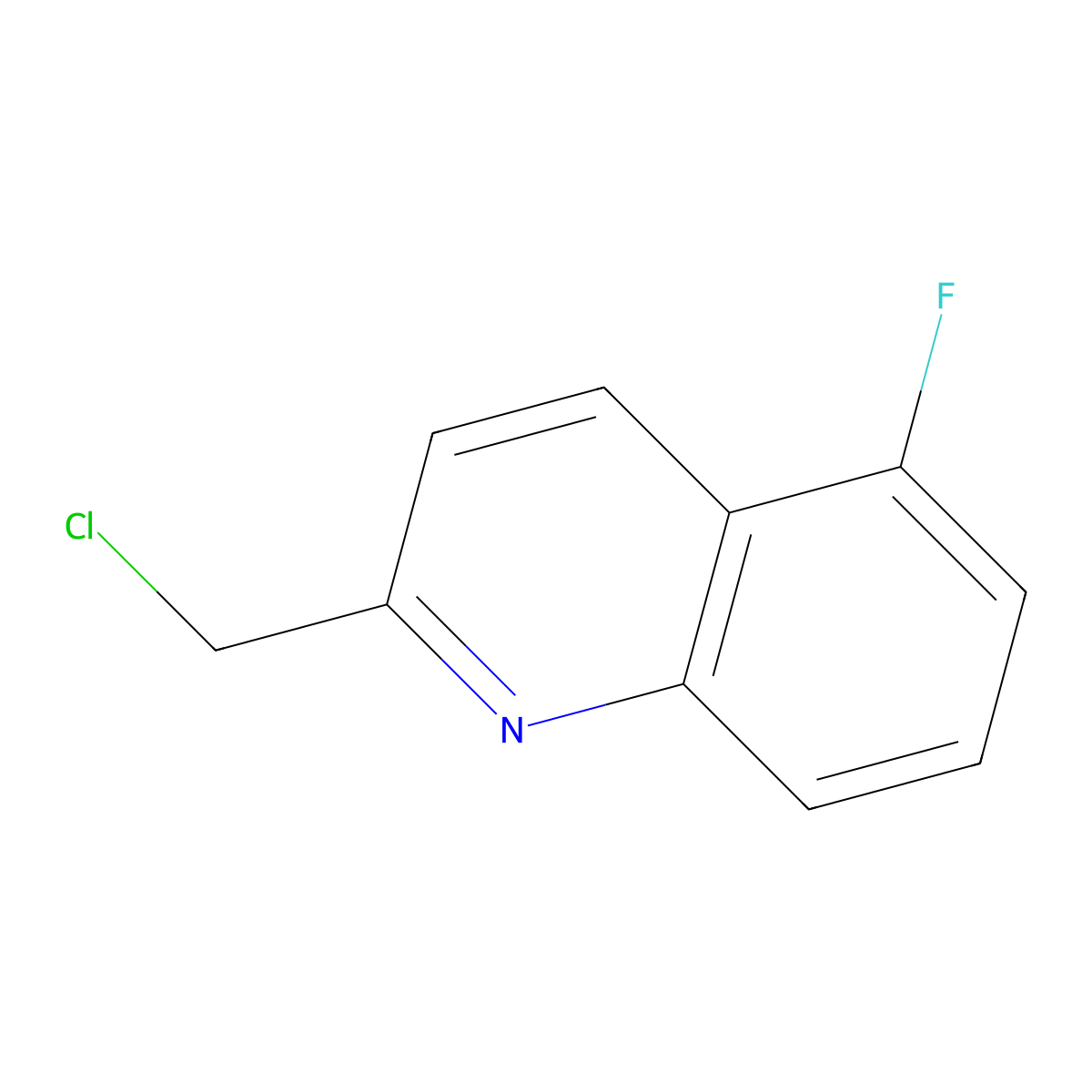 2-(Chloromethyl)-5-fluoroquinoline molecular structure, CAS 2518842-91-4