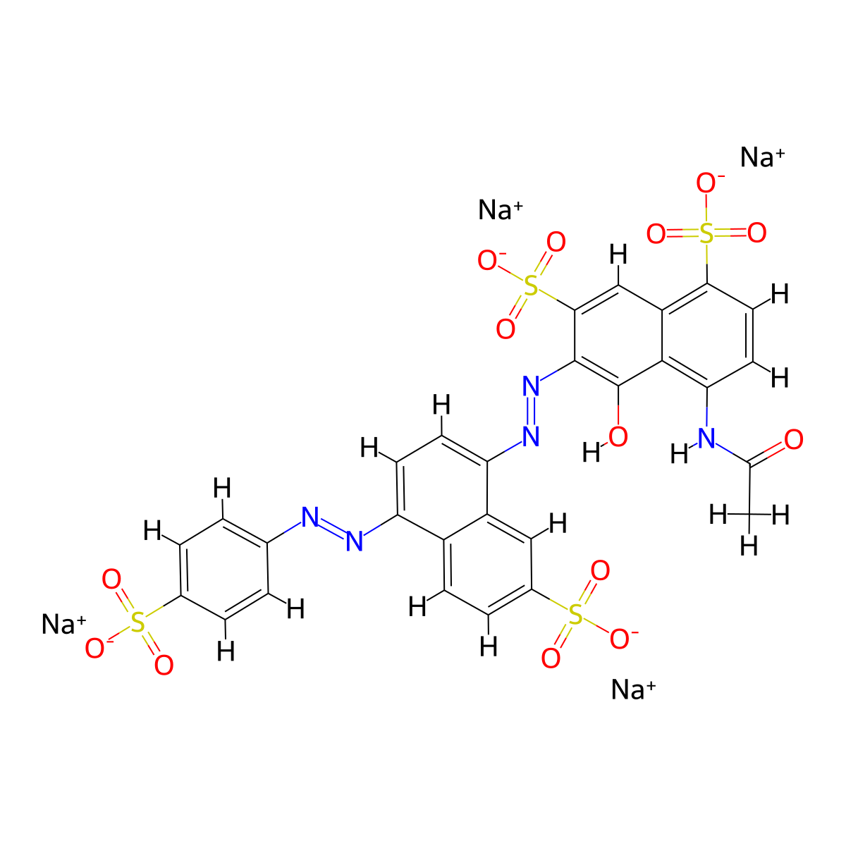 Brilliant Black BN molecular structure, CAS 2519-30-4
