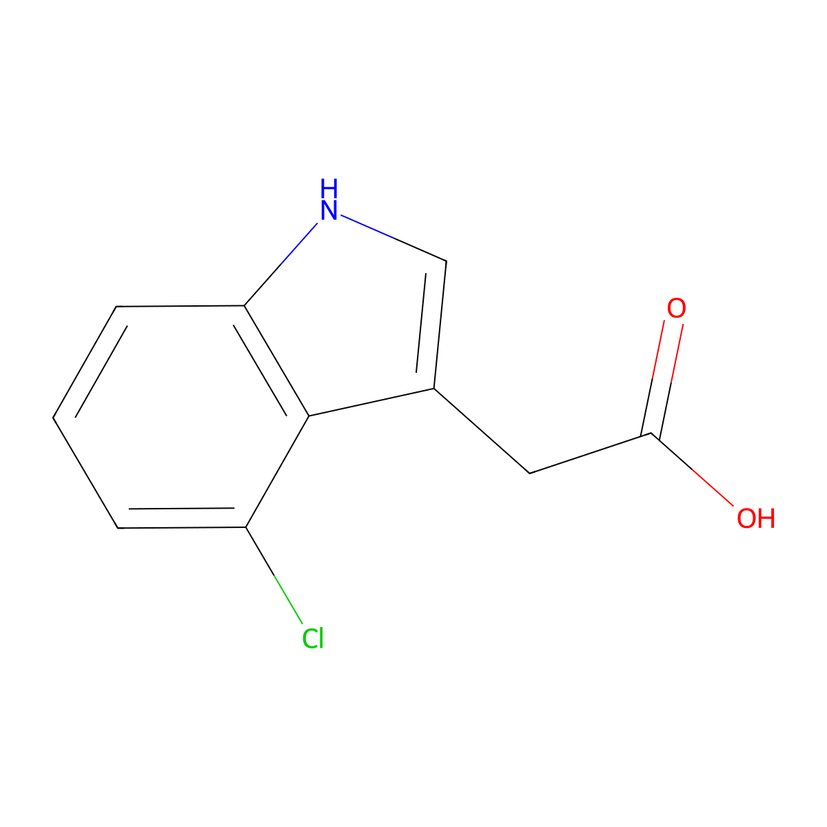 4-Chloroindole-3-acetic acid molecular structure, CAS 2519-61-1