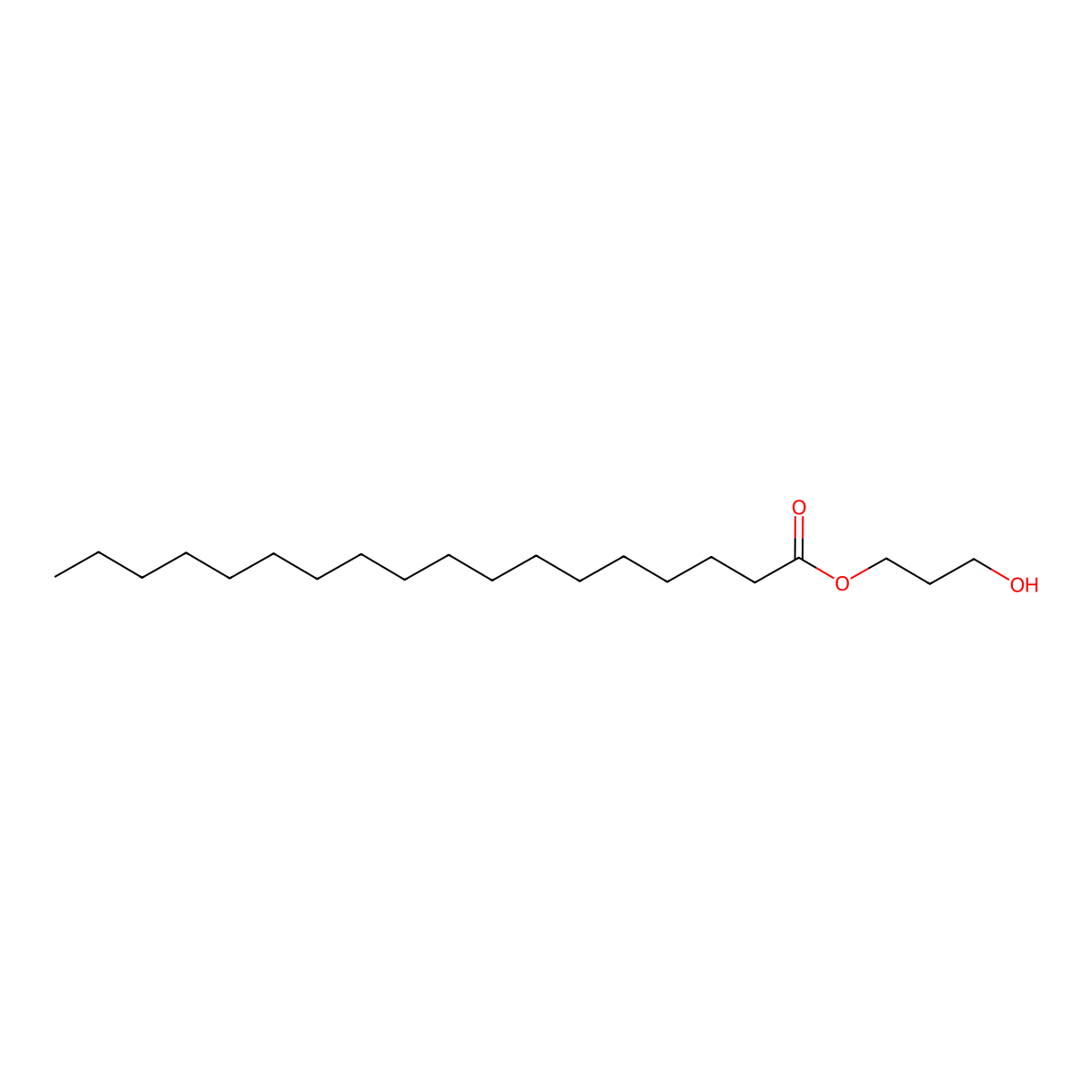 3-Hydroxypropyl stearate molecular structure, CAS 25190-52-7