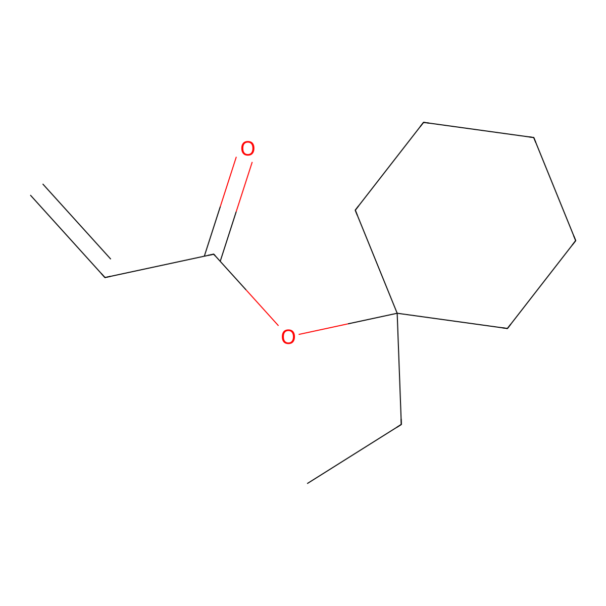 2-Propenoic acid, 1-ethylcyclohexyl ester molecular structure, CAS 251909-25-8