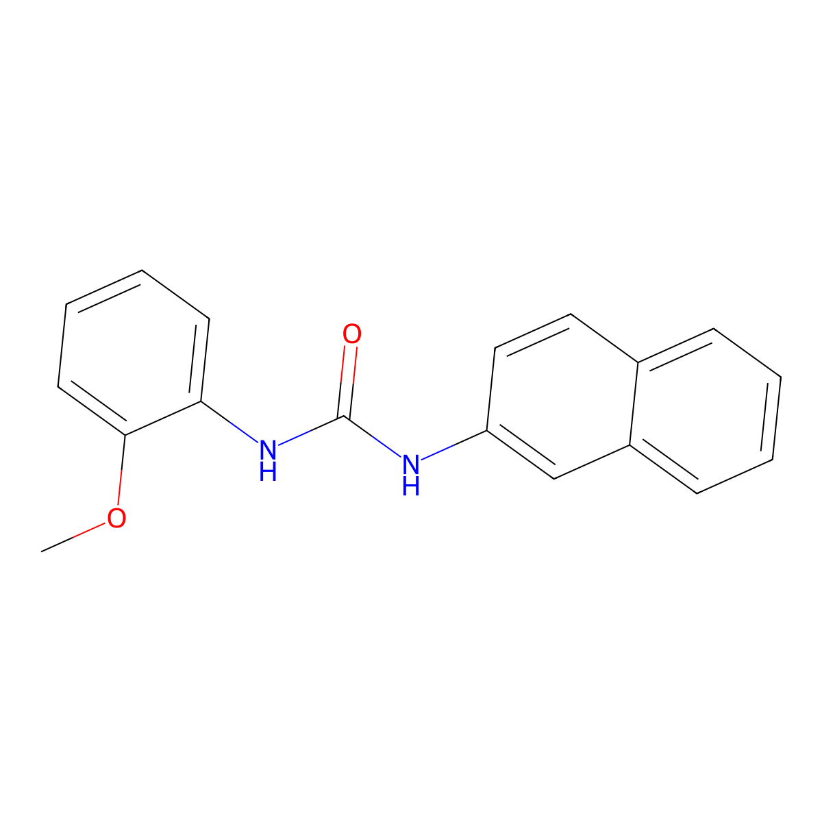 1-(2-Methoxyphenyl)-3-naphthalen-2-ylurea molecular structure, CAS 251917-79-0