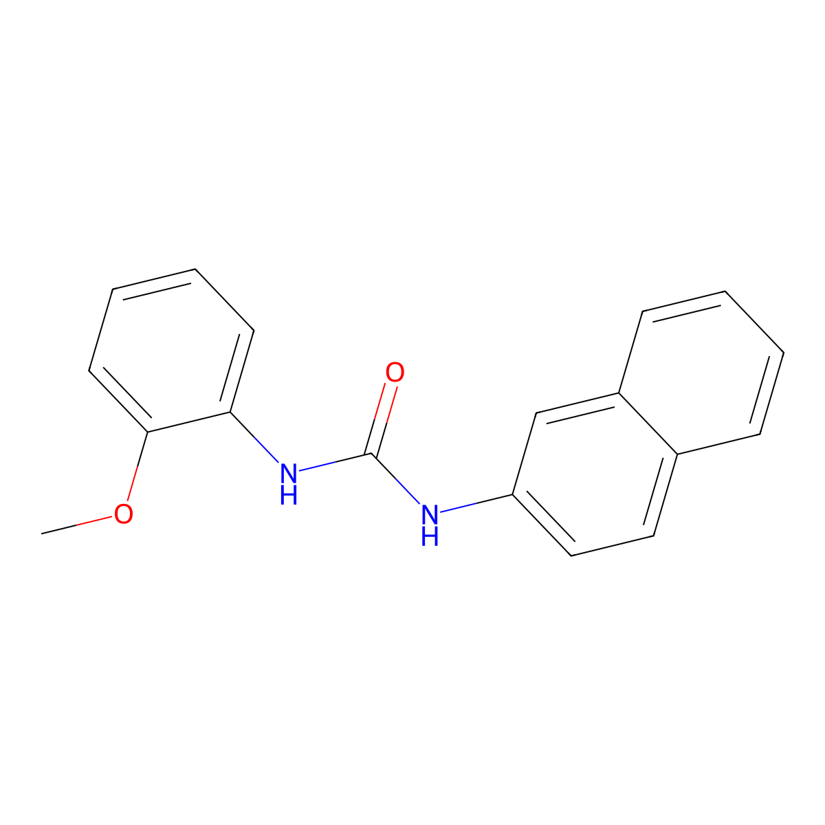 1-(2-Methoxyphenyl)-3-naphthalen-2-ylurea molecular structure, CAS 251917-79-0
