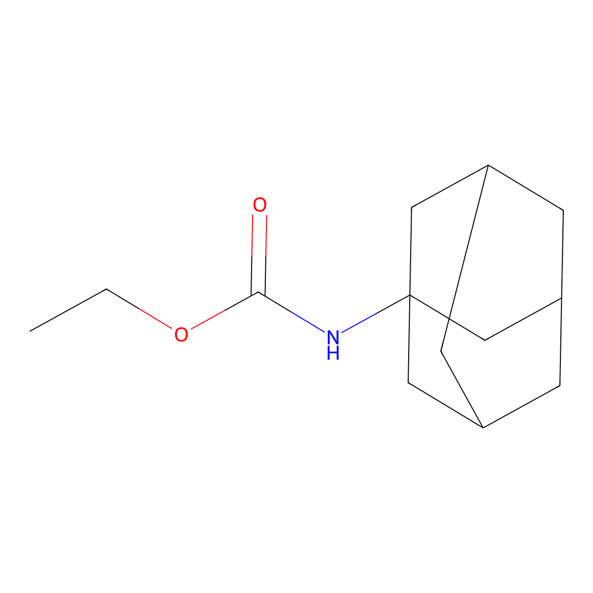 ethyl N-(1-adamantyl)carbamate molecular structure, CAS 25192-03-4