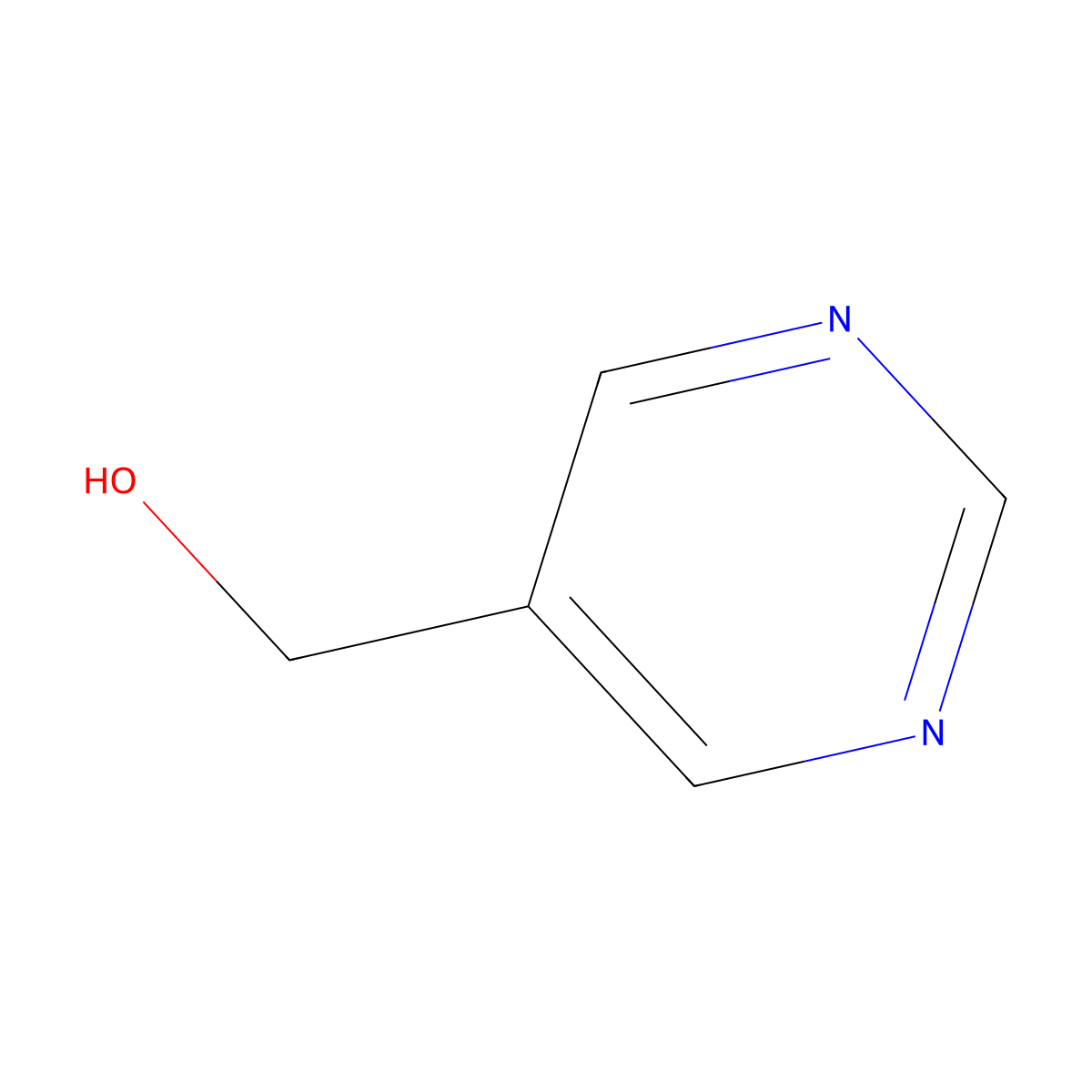 (Pyrimidin-5-yl)methanol molecular structure, CAS 25193-95-7