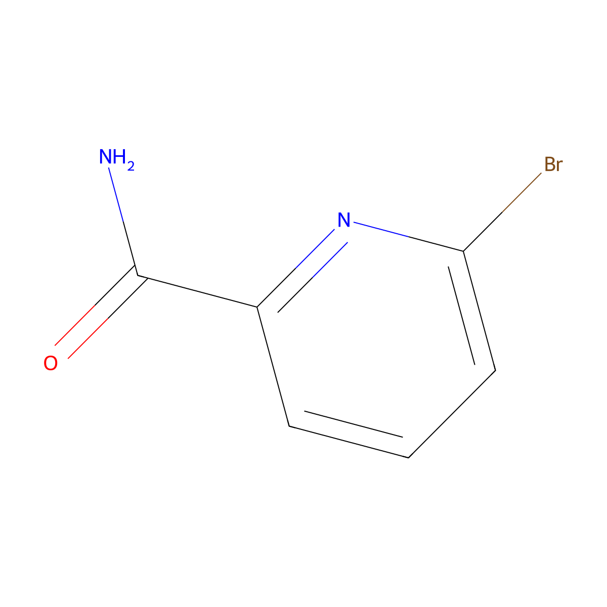 6-Bromopyridine-2-carboxamide molecular structure, CAS 25194-52-9