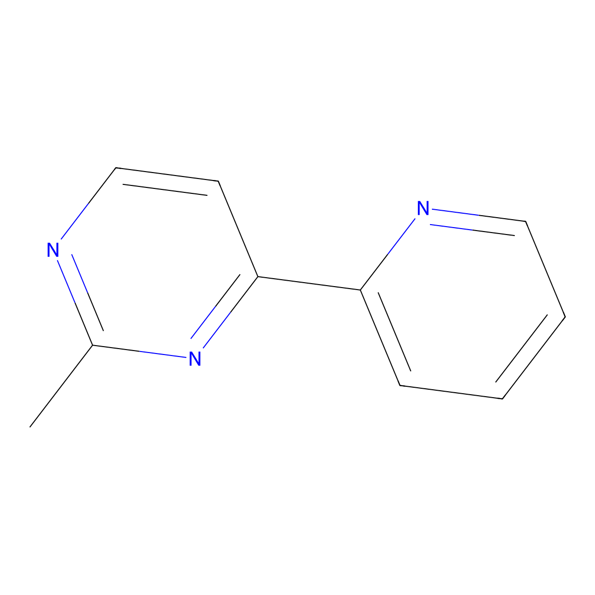 2-Methyl-4-pyridin-2-ylpyrimidine molecular structure, CAS 25194-63-2