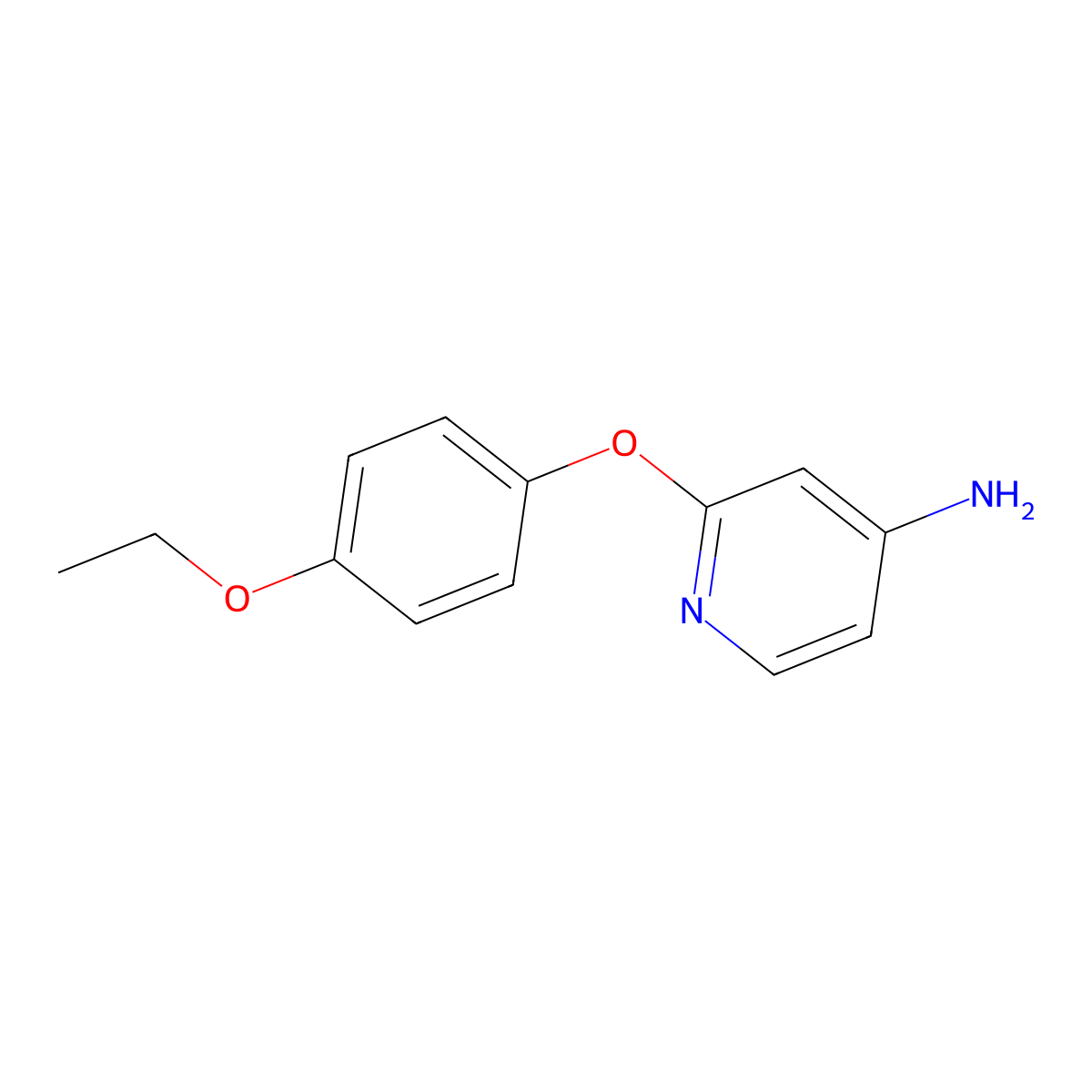 2-(4-Ethoxyphenoxy)pyridin-4-amine molecular structure, CAS 25194-69-8