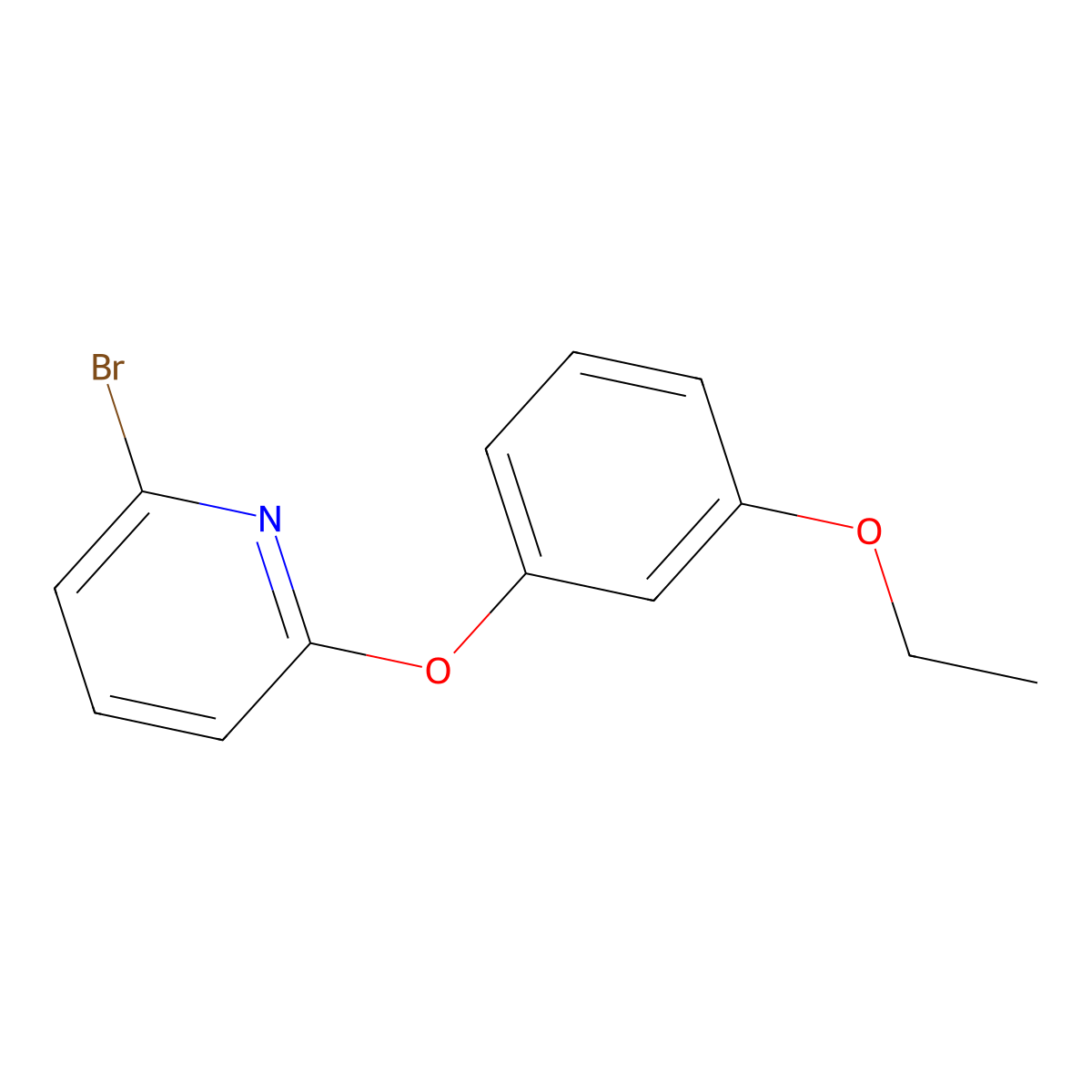 2-Bromo-6-(3-ethoxyphenoxy)pyridine molecular structure, CAS 25194-70-1