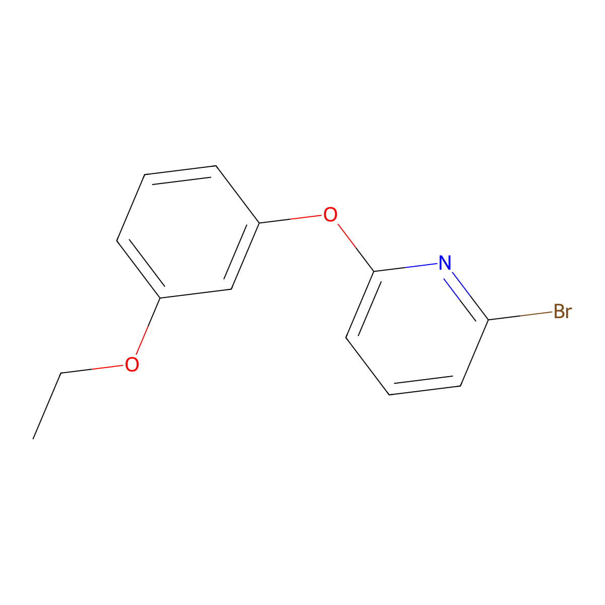 2-Bromo-6-(3-ethoxyphenoxy)pyridine molecular structure, CAS 25194-70-1