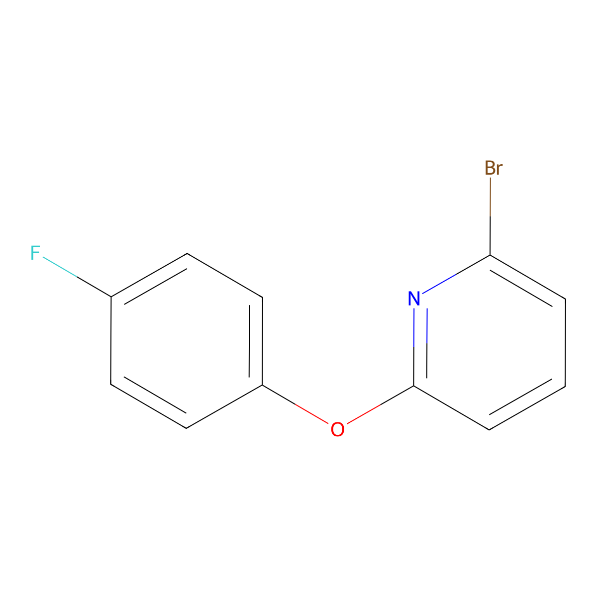 2-Bromo-6-(4-fluorophenoxy)pyridine molecular structure, CAS 25194-73-4