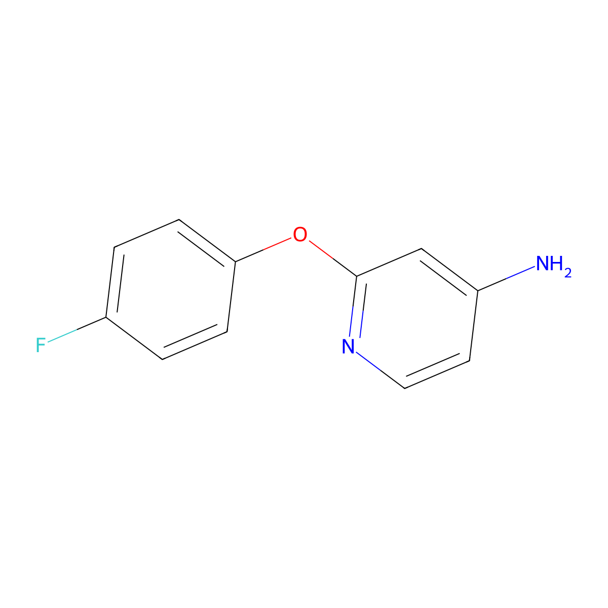 2-(4-Fluorophenoxy)pyridin-4-amine molecular structure, CAS 25194-75-6