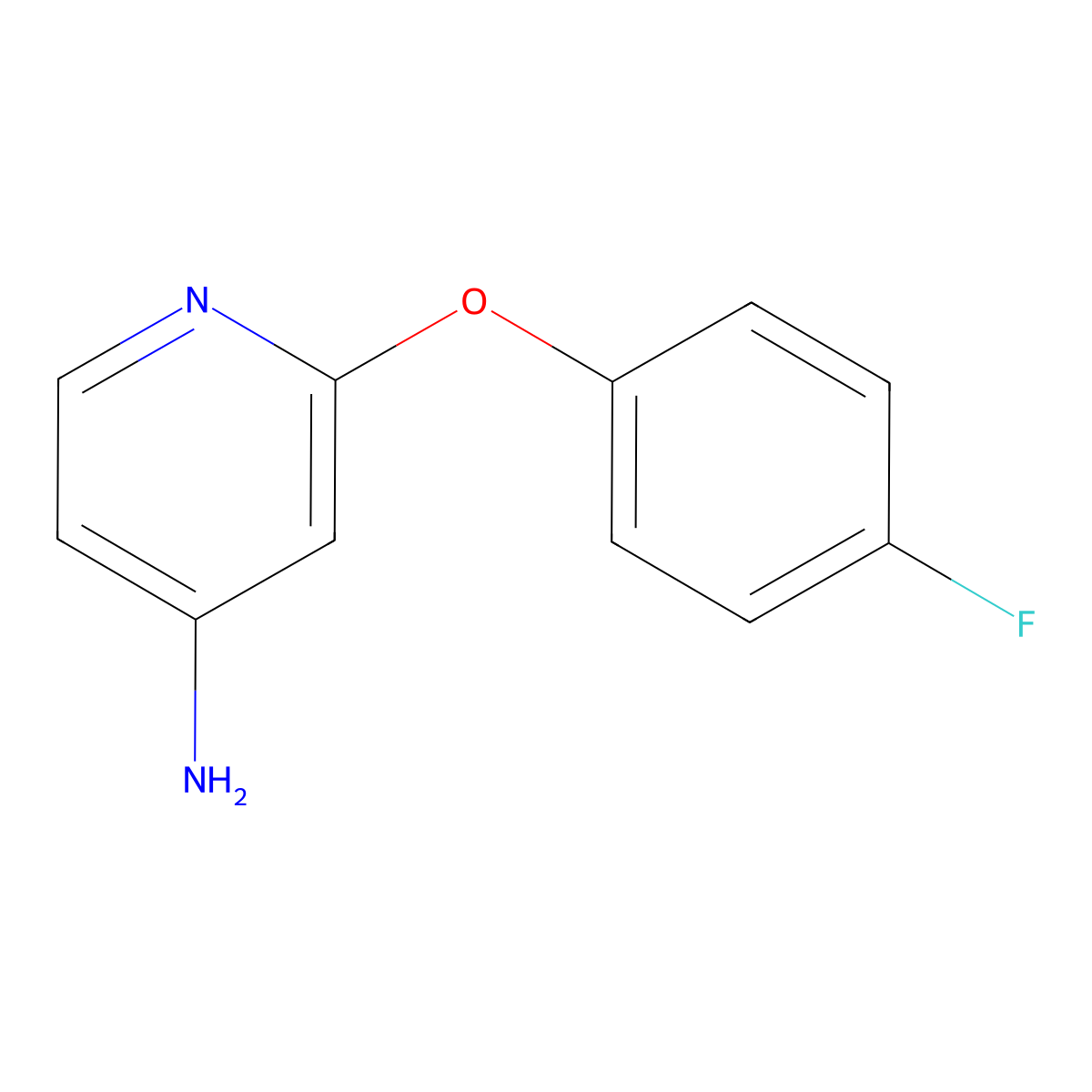 2-(4-Fluorophenoxy)pyridin-4-amine molecular structure, CAS 25194-75-6