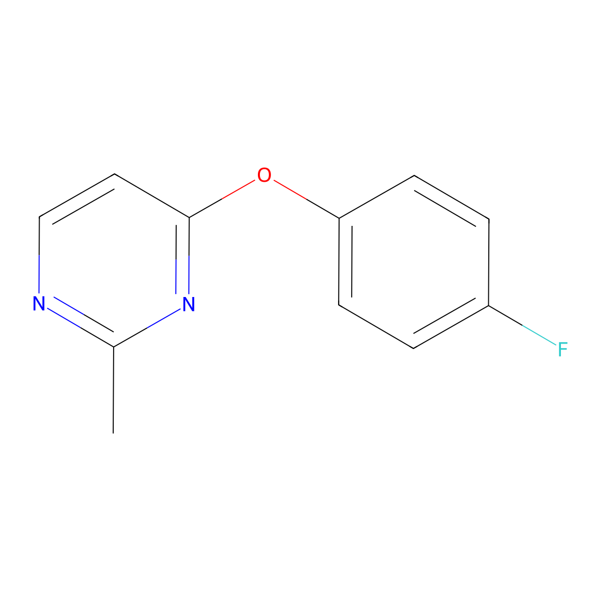4-(4-Fluorophenoxy)-2-methylpyrimidine molecular structure, CAS 25194-76-7