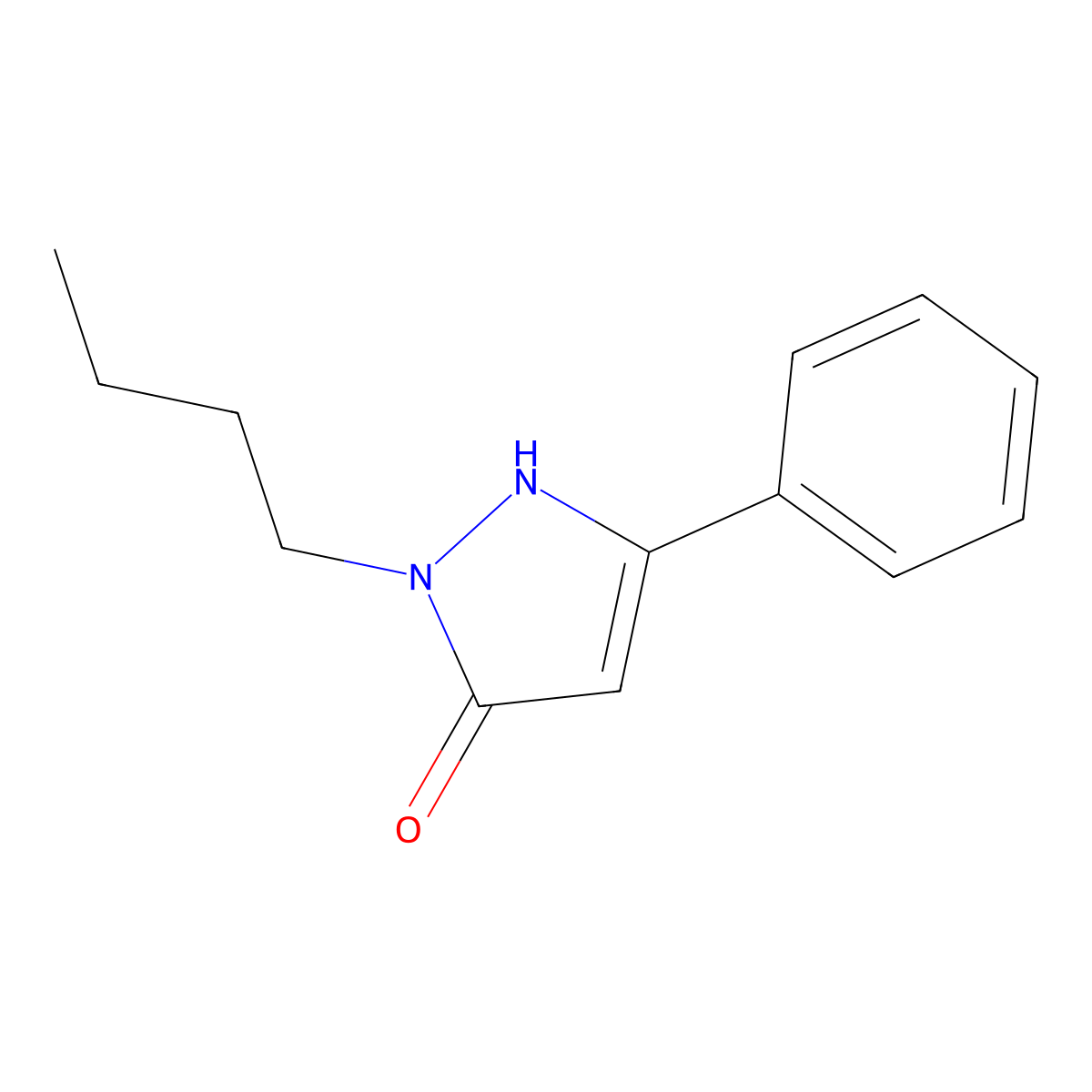 1-butyl-3-phenyl-1H-pyrazol-5-ol molecular structure, CAS 251948-30-8