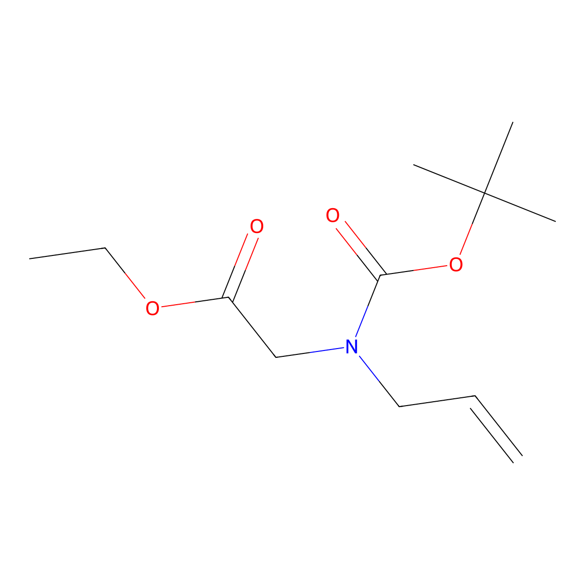 Ethyl 2-(allyl(tert-butoxycarbonyl)amino)acetate molecular structure, CAS 251948-87-5