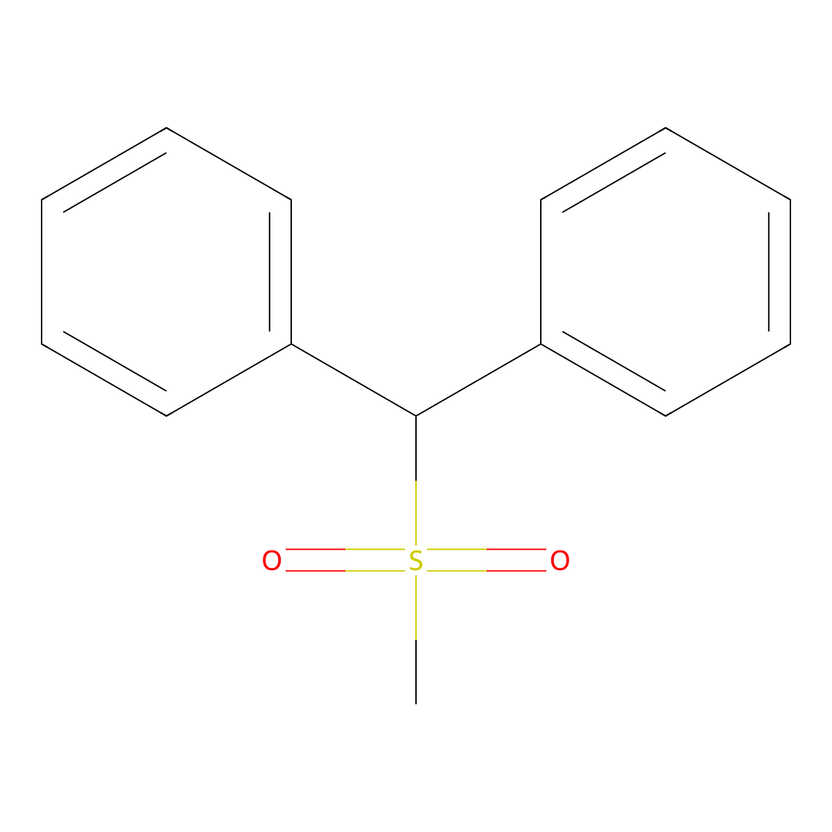 Methylsulfonyldiphenylmethane molecular structure, CAS 25195-40-8
