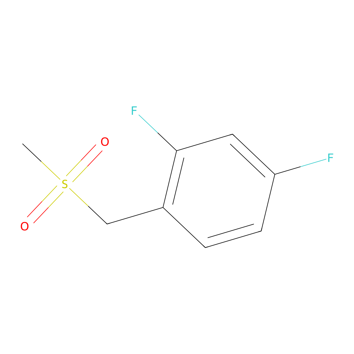 2,4-Difluorobenzylmethylsulfone molecular structure, CAS 25195-44-2