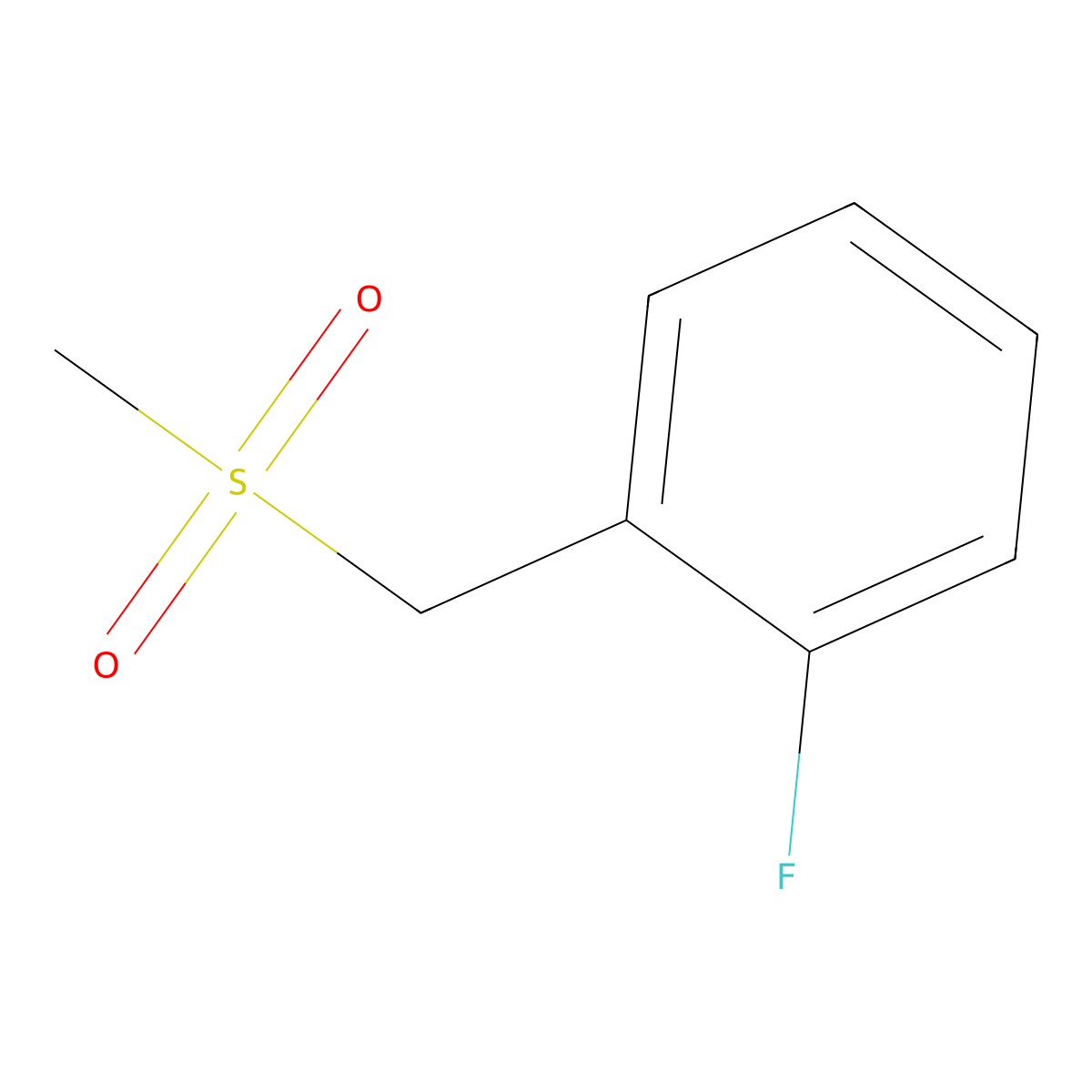 1-Fluoro-2-((methylsulfonyl)methyl)benzene molecular structure, CAS 25195-45-3