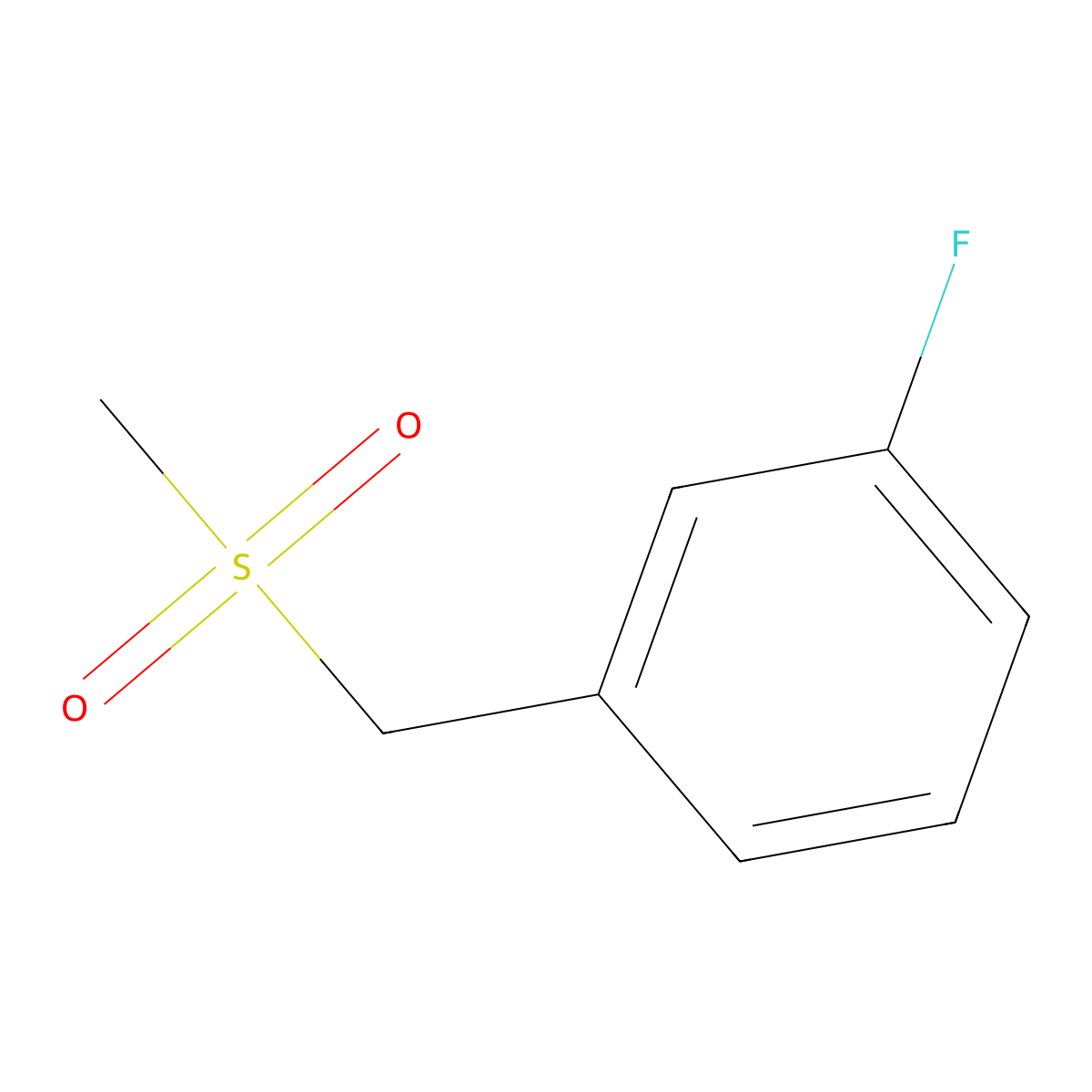 3-Fluorobenzylmethylsulfone molecular structure, CAS 25195-47-5