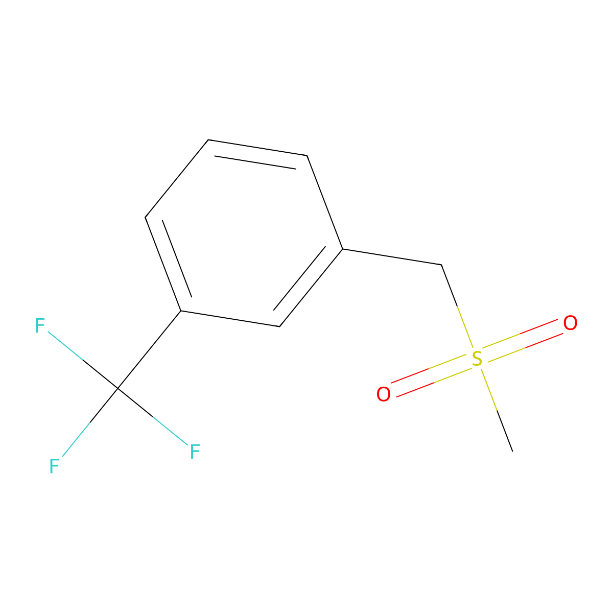3-Trifluoromethylbenzylmethylsulfone molecular structure, CAS 25195-49-7