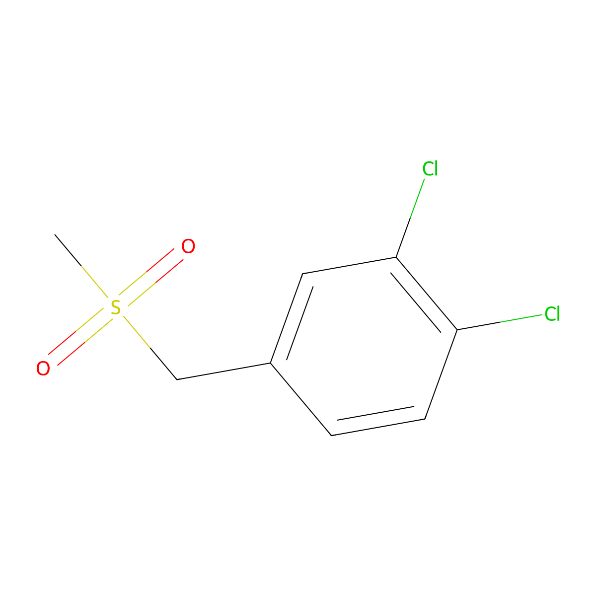 1,2-Dichloro-4-(methanesulfonylmethyl)benzene molecular structure, CAS 25195-50-0