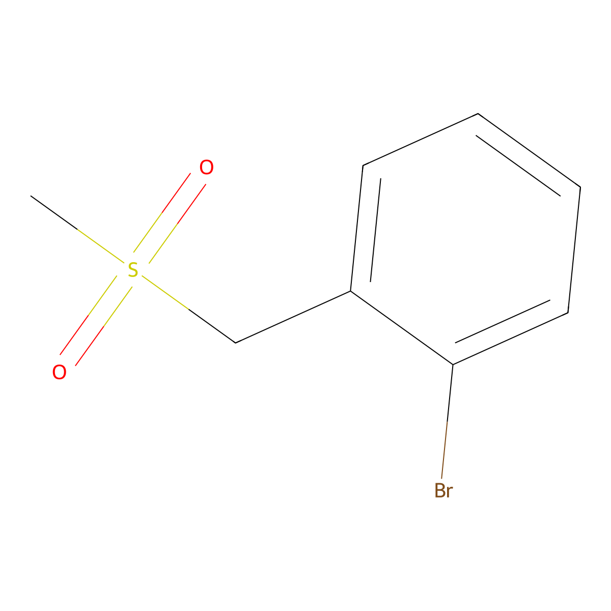 1-Bromo-2-((methylsulfonyl)methyl)benzene molecular structure, CAS 25195-52-2