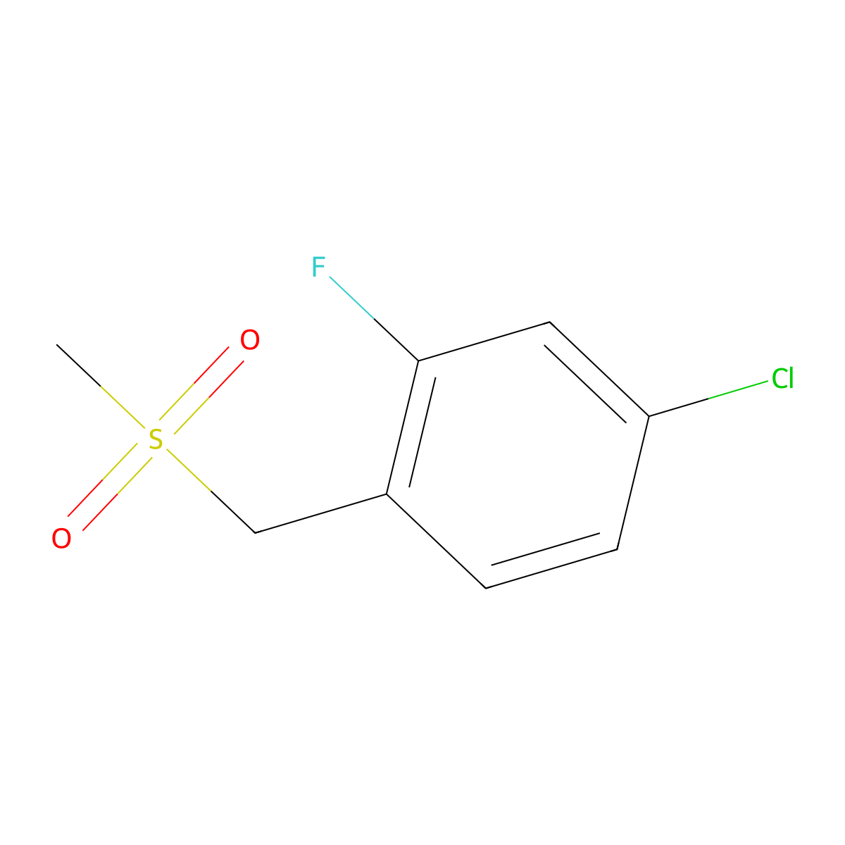 4-Chloro-2-fluorobenzylmethylsulfone molecular structure, CAS 25195-55-5