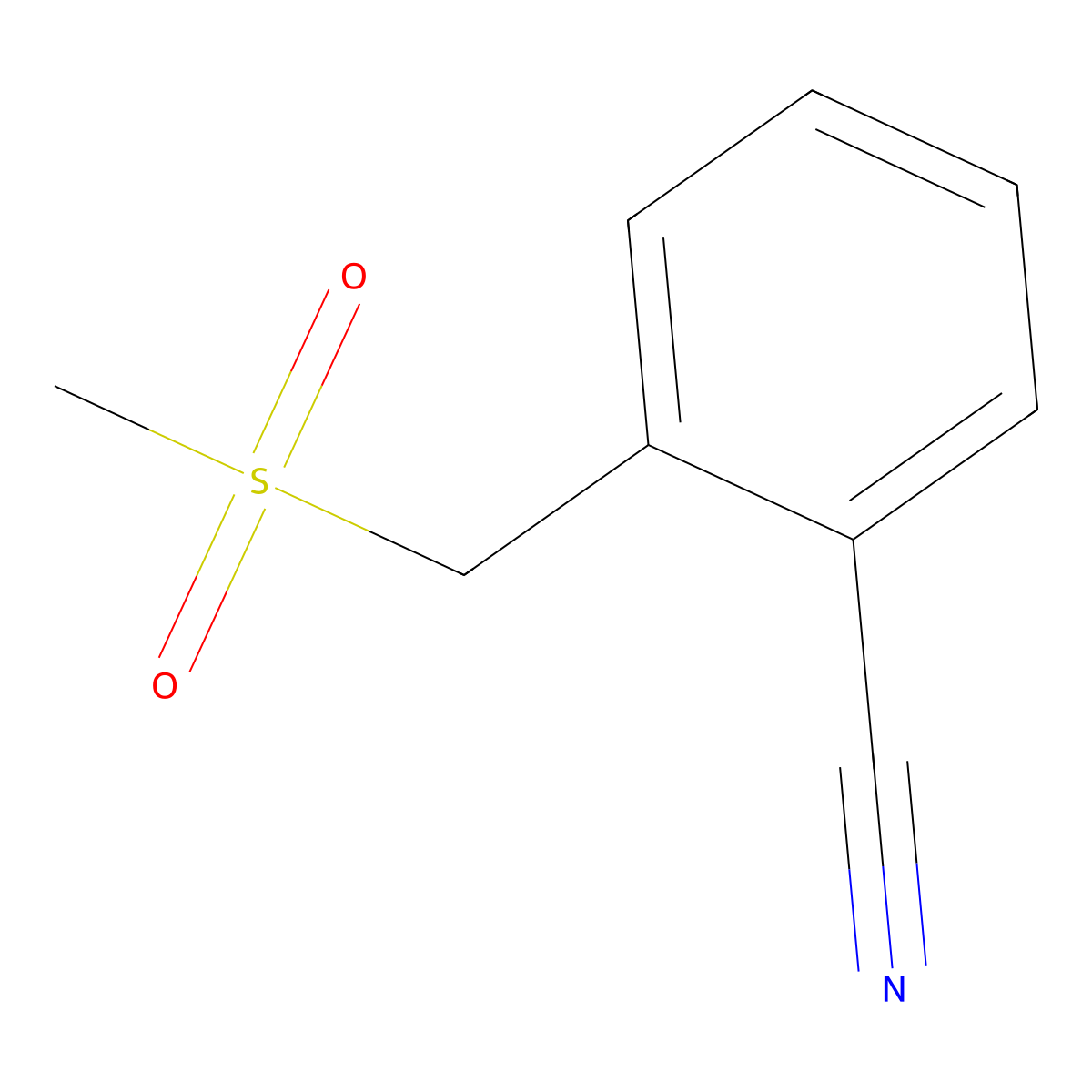 2-(Methanesulfonylmethyl)benzonitrile molecular structure, CAS 25195-58-8