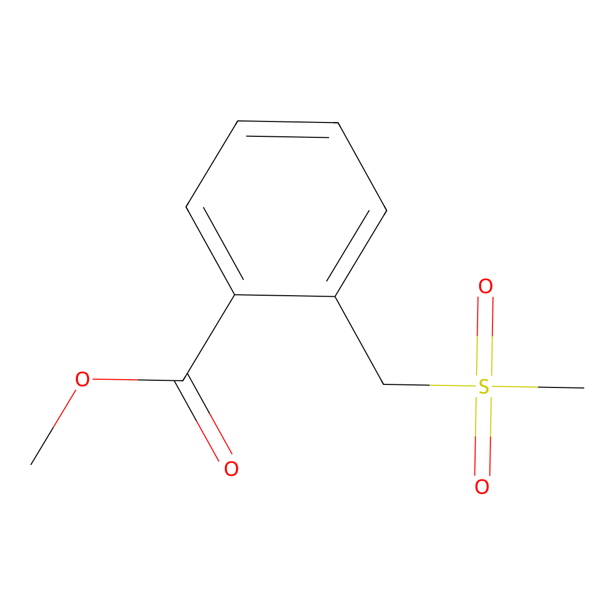 Methyl 2-(methanesulfonylmethyl)benzoate molecular structure, CAS 25195-65-7