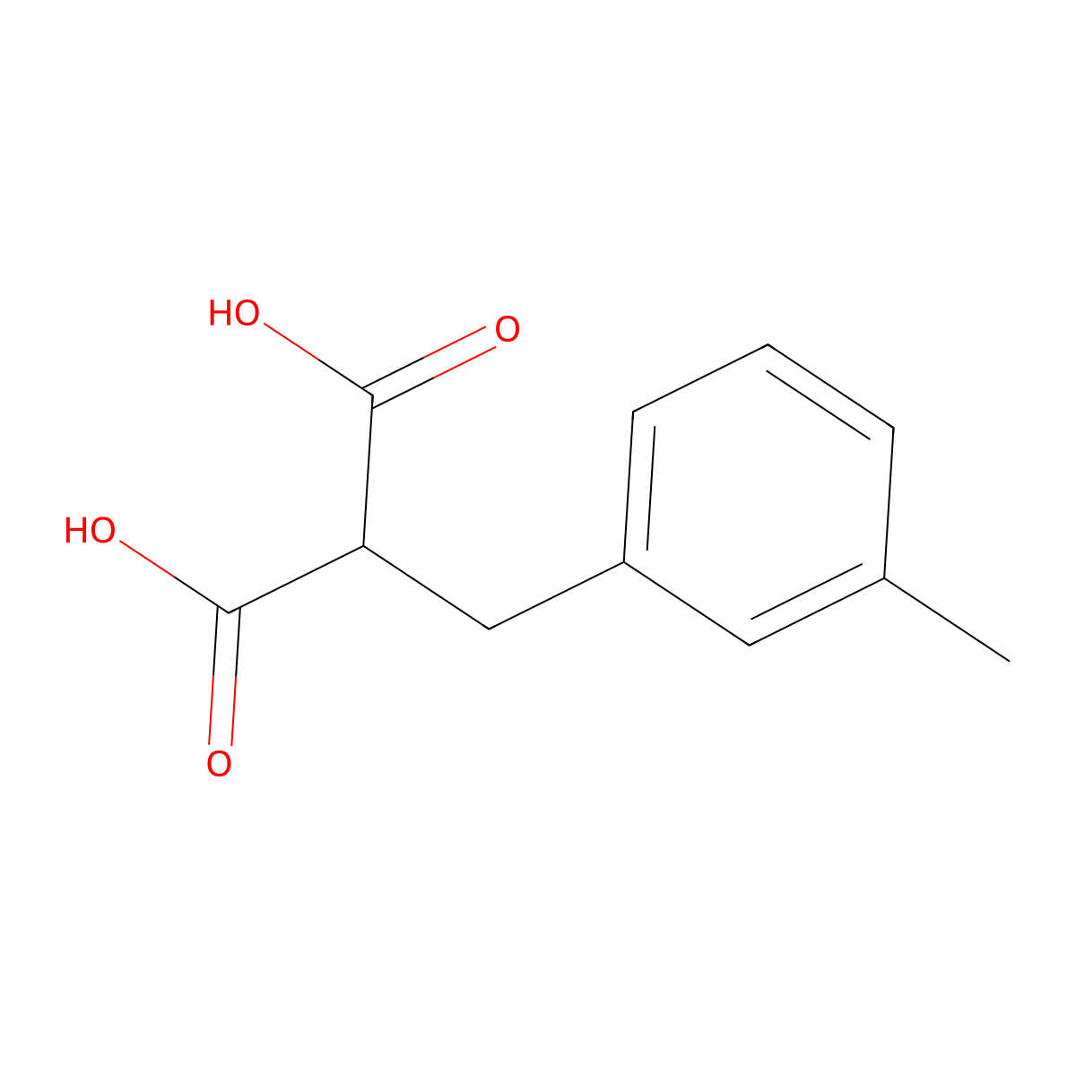 2-(3-Methylbenzyl)malonic acid molecular structure, CAS 251963-45-8