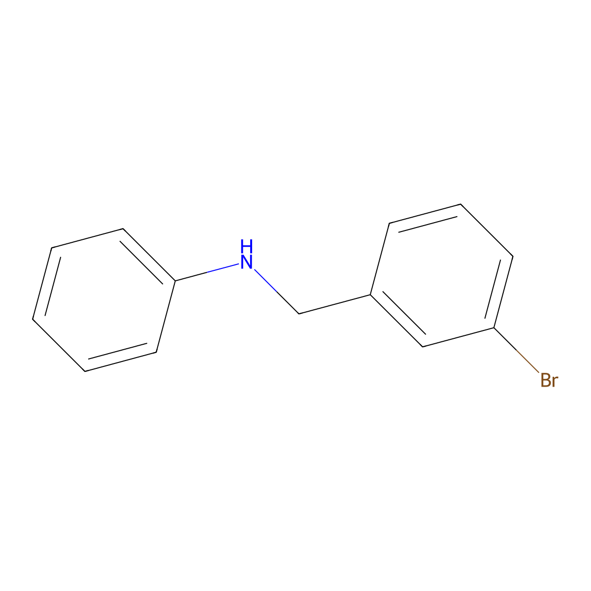 N-[(3-bromophenyl)methyl]aniline molecular structure, CAS 251966-53-7