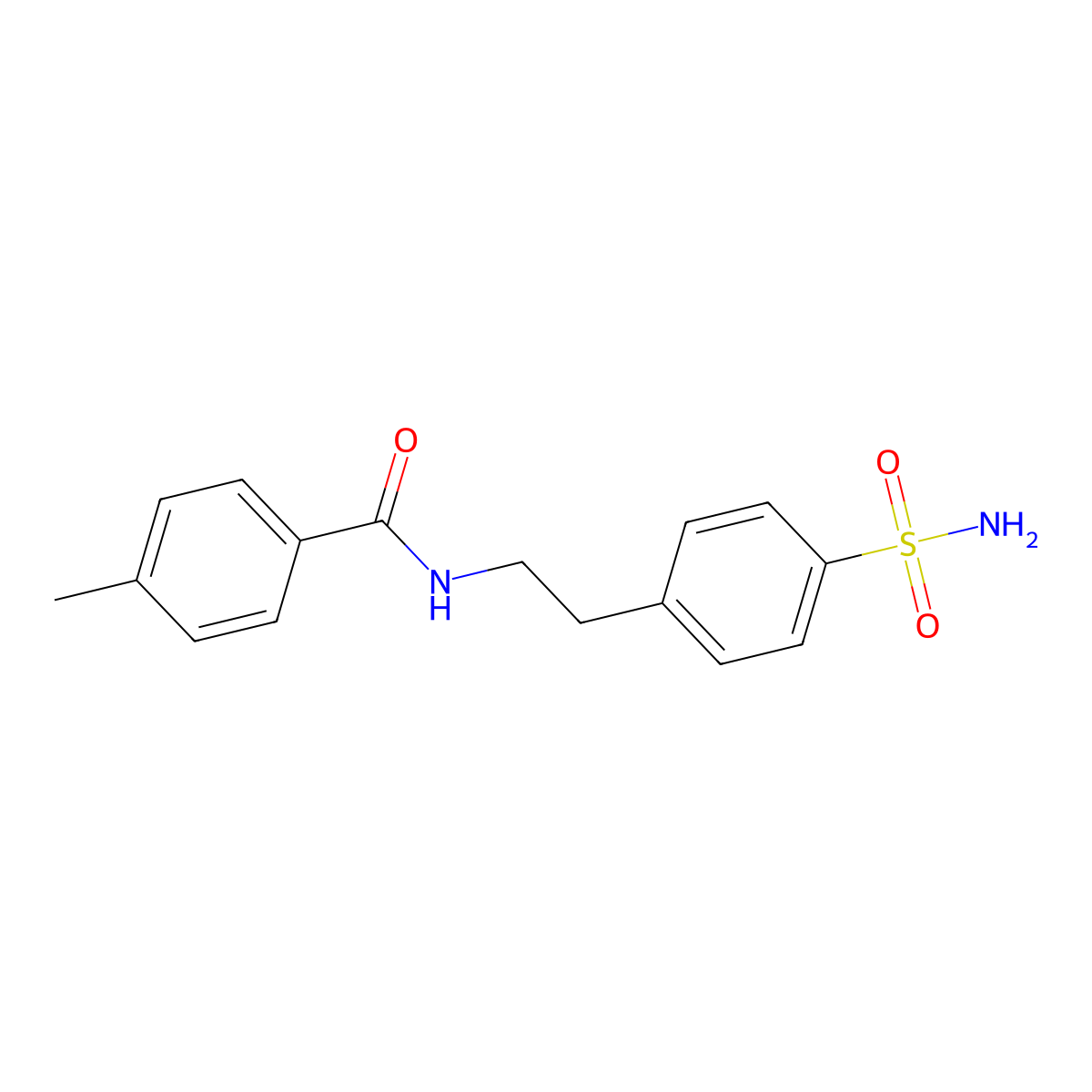 4-methyl-N-[2-(4-sulfamoylphenyl)ethyl]benzamide molecular structure, CAS 25197-66-4