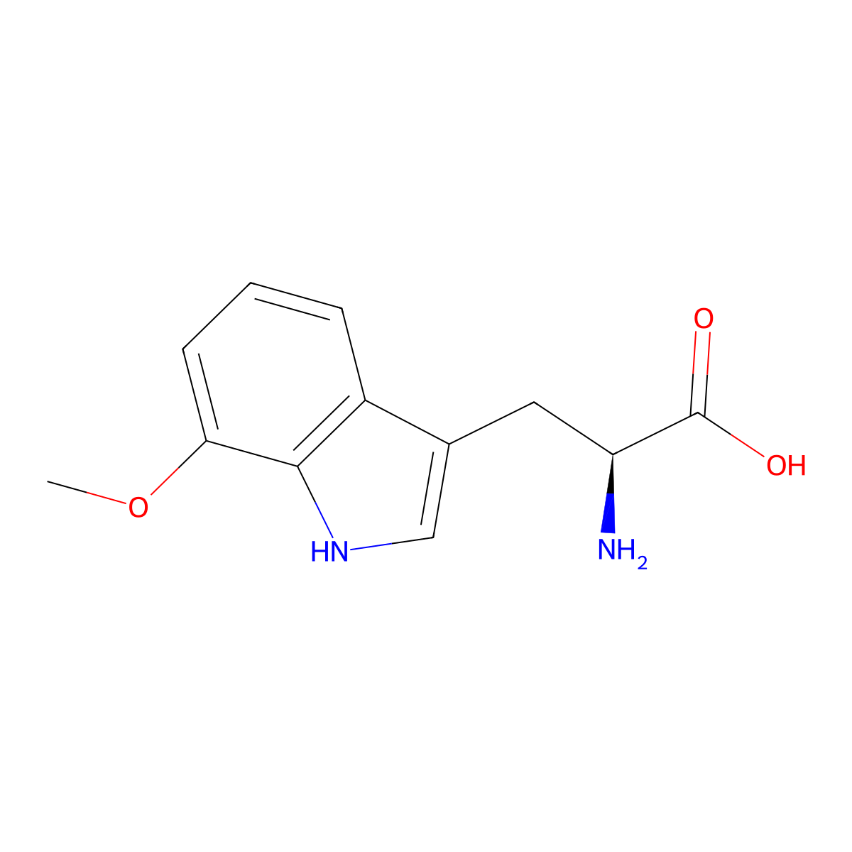 Tryptophan, 7-methoxy- molecular structure, CAS 25198-03-2