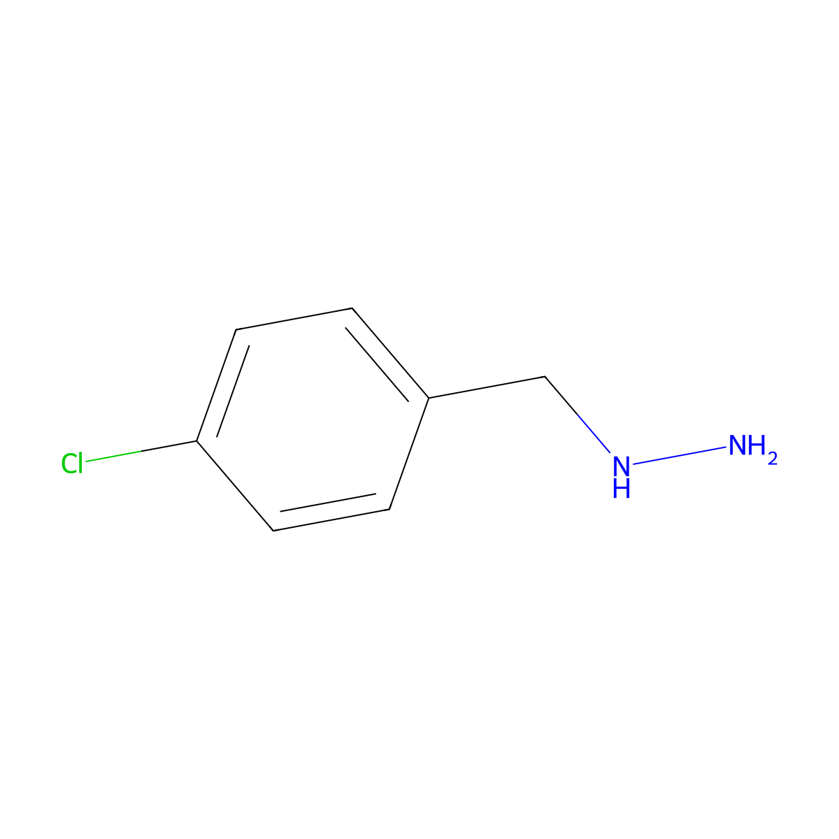 (4-Chlorobenzyl)hydrazine molecular structure, CAS 25198-45-2