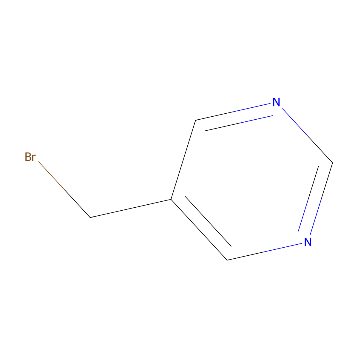 5-(Bromomethyl)pyrimidine molecular structure, CAS 25198-96-3