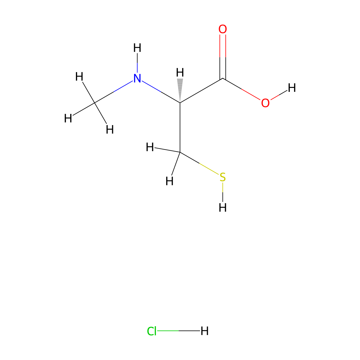 N-Methyl-D-cysteine Hydrochloride molecular structure, CAS 2519854-90-9
