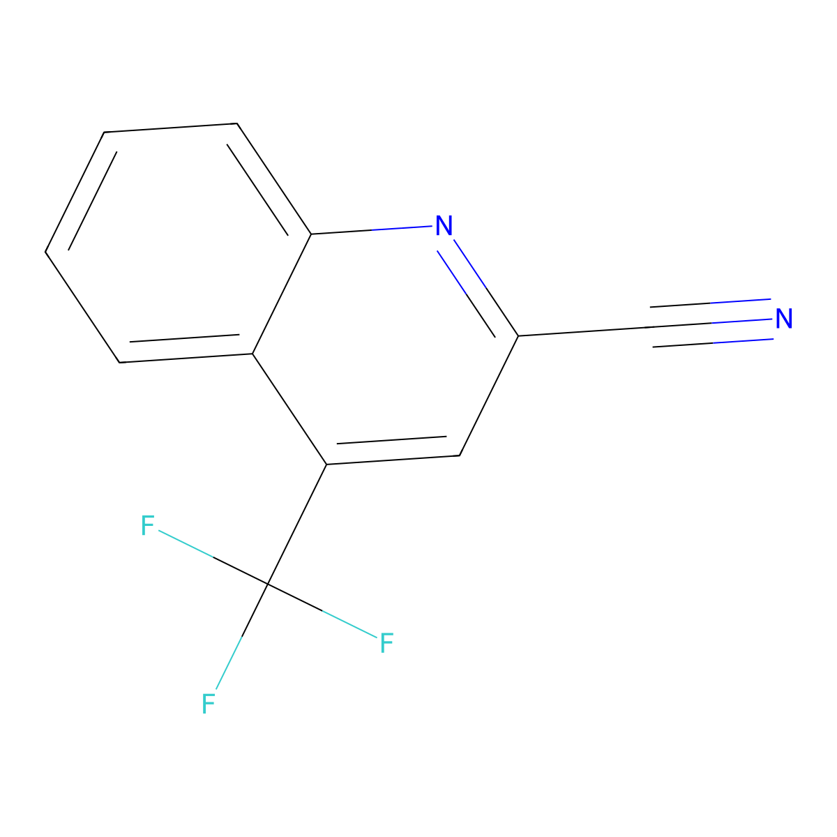 4-(Trifluoromethyl)quinoline-2-carbonitrile molecular structure, CAS 25199-89-7