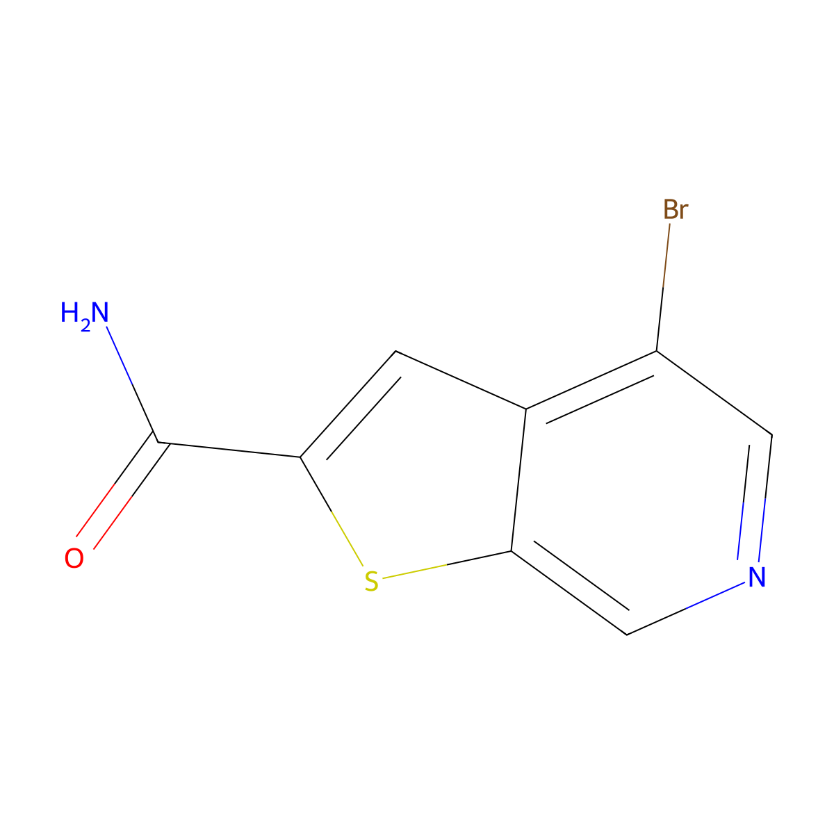 4-Bromothieno[2,3-c]pyridine-2-carboxamide molecular structure, CAS 251993-41-6